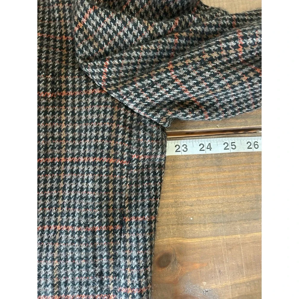 VTG 60's  Gene M. Loo's Hallmark Hand tailored 100% Cashmere Houndstooth blazer
